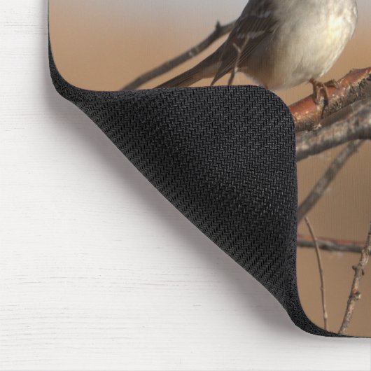 Ich singe, weil ich glücklich Sparrow bin Mousepad (Ecke)