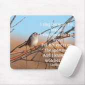 Ich singe, weil ich glücklich Sparrow bin Mousepad (Mit Mouse)