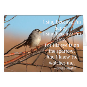 Ich singe, weil ich glücklicher Spatz bin