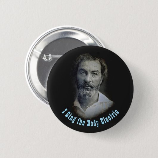 Ich singt den Körper Elektro: Color Walt Whitman Button (Vorne & Hinten)