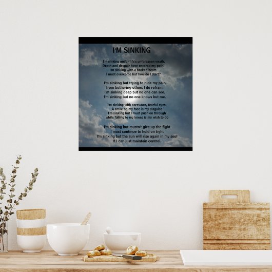ICH SINKE Poster (Küche)