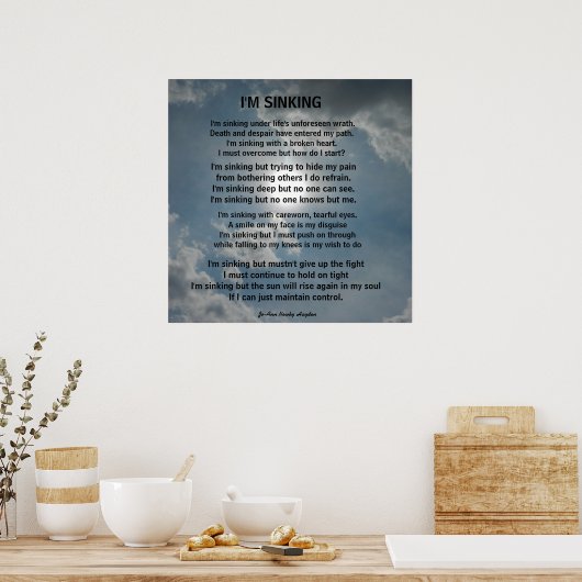 ICH SINKE Poster (Küche)