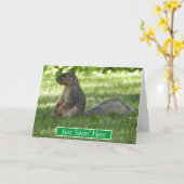 Ich sitze hier und denke über dich nach, Eichhörnc Karte (Gelbe Blume)