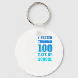 Ich skate durch 100 Tage Schule Eishockey Junge Schlüsselanhänger