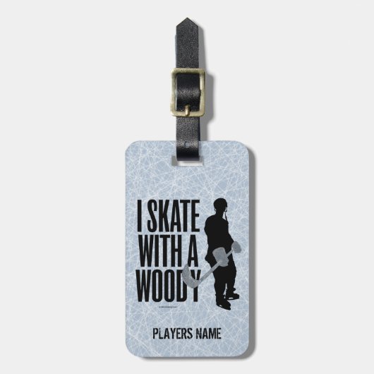 Ich Skate mit einem Gepäckanhänger (Hockey) (Vorderseite vertikal)