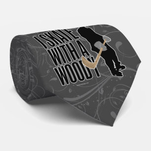 Ich Skate mit einer Woody (Hockey-Krawatte) Krawatte