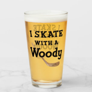 Ich Skate mit Woody Hockey-Stick Glas