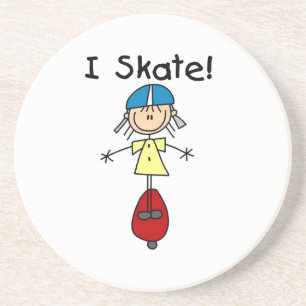 Ich Skate Skateboarding Girl Getränkeuntersetzer