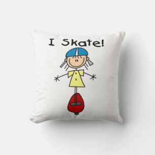 Ich Skate Skateboarding Girl Kissen