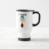 Ich skate Stick-Figur Tasse