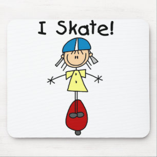 Ich skate Stockfigur-Mauspad Mousepad