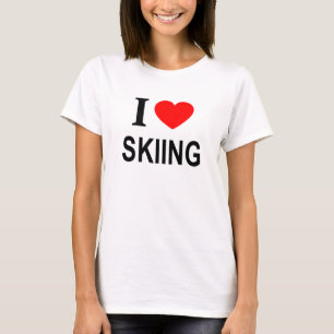 ICH ❤️ SKIFAHREN I LIEBE SKIING I HERZSKIING T-Shirt