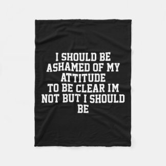 Ich sollte mich meiner Einstellung schämen, um kla Fleecedecke