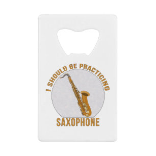 Ich sollte Saxophon üben Geldbeutel Flaschenöffner