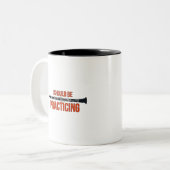 Ich sollte üben zweifarbige tasse (Vorderseite Links)