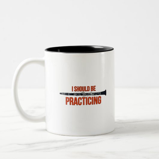 Ich sollte üben zweifarbige tasse (Links)