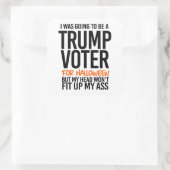 Ich sollte zu Halloween Trump-Wähler werden Quadratischer Aufkleber (Tasche)