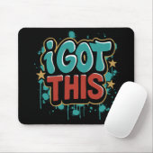 ICH SORG DAFÜR Graffiti-Style-Motiv-Typografie Mousepad (Mit Mouse)