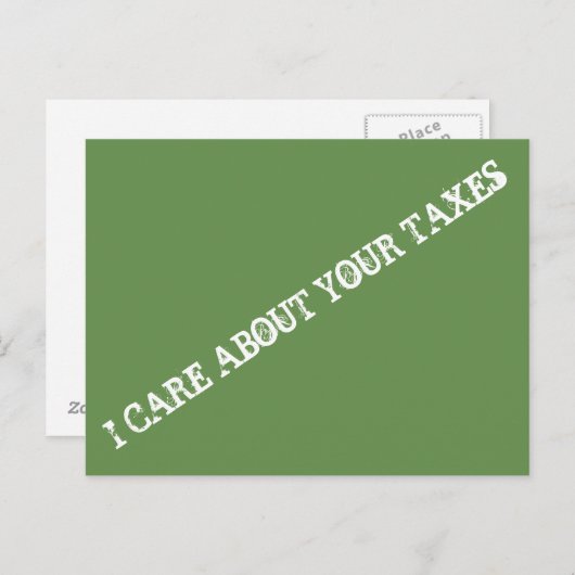 ICH SORGE FÜR IHRE STEUERN, POSTKARTE (Vorne/Hinten)