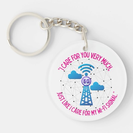 ICH SORGE NUR FÜR MEIN WIFI-SIGNAL SCHLÜSSELANHÄNGER (Vorderseite)