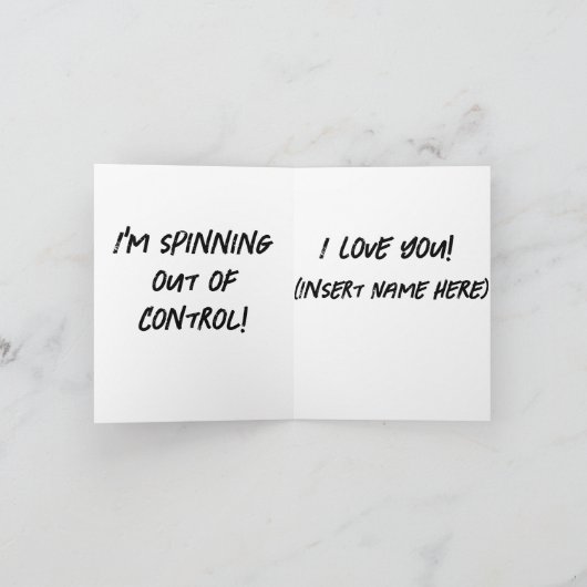 Ich spalte mich aus der Kontrolle und grüße Karte (Innenseite)