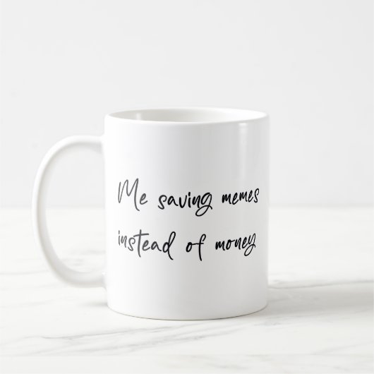 Ich spare Memes anstatt Geld Kaffeetasse (Links)