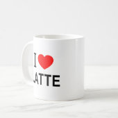 ICH ❤️ SPÄTE I LIEBE SPÄTE I HERZSTATTE KAFFEETASSE (Vorderseite Links)