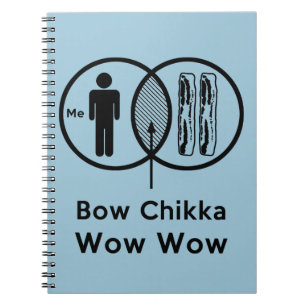 Ich + Speck = Bogen Chikka wow wow Notizblock