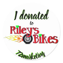 Ich spendete Rileys Bikes Sticker Label