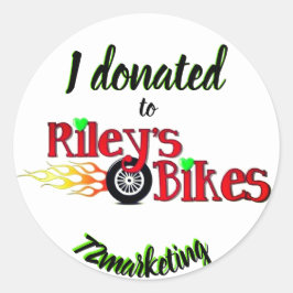 Ich spendete Rileys Bikes Sticker Label