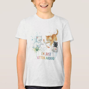 "Ich spiel nur mit Kätzchen" Kätzchen Kätzchen Wor Tri-Blend Shirt