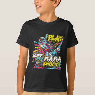 Ich spiele, aber meine Mama nicht lustig Baseball T-Shirt
