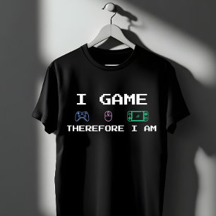 Ich Spiele, Also Bin Ich Pixel Art Gamer T-Shirt
