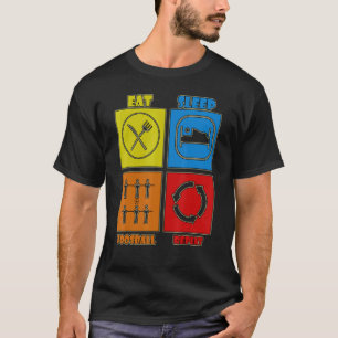 Ich spiele am Fußball-Tisch Real Men spinnen 3 T-Shirt