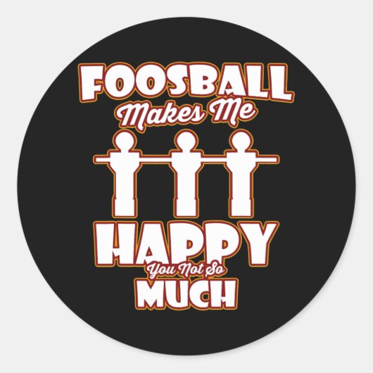 Ich spiele am Fußball-Tisch Real Men spinnen Runder Aufkleber (Vorderseite)