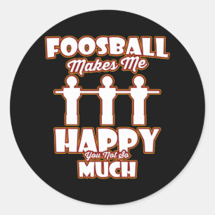 Ich spiele am Fußball-Tisch Real Men spinnen Runder Aufkleber