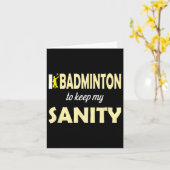 Ich spiele Badminton, um meine Nächstenliebe Behal Karte (Gelbe Blume)