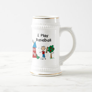 Ich spiele Baseball Bierglas