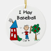 Ich spiele Baseball Keramikornament (Vorne)