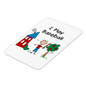 Ich spiele Baseball Magnet (Linke Seite)