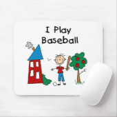 Ich spiele Baseball Mousepad (Mit Mouse)