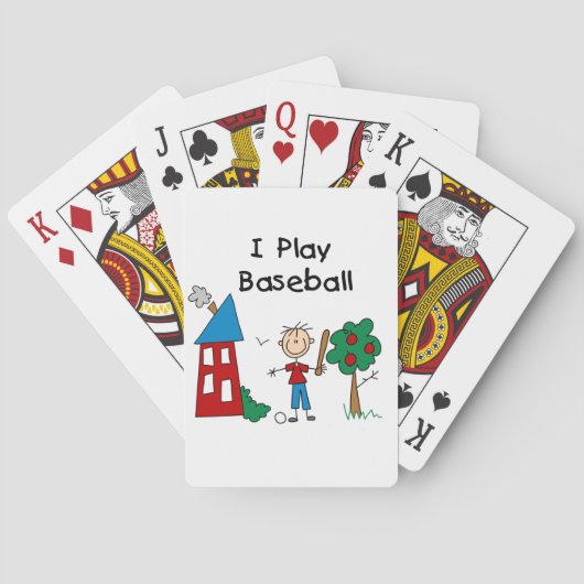 Ich spiele Baseball Spielkarten (Rückseite)