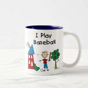 Ich spiele Baseball Zweifarbige Tasse