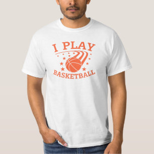 Ich spiele Basketball. Sportspieler T-Shirt
