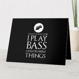 Ich spiele Bass Funny Bass Gitarre Karte