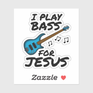 Ich spiele Bass für Jesus, Church Bassist Aufkleber