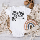 Ich spiele Bass mit Onkel Funny Bass Lover Baby Strampler