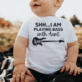 Ich spiele Bass mit Tante Funny Bass Lover Baby Strampler