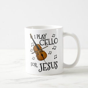 Ich spiele Cello für Jesus, Christlicher Cellist-M Kaffeetasse