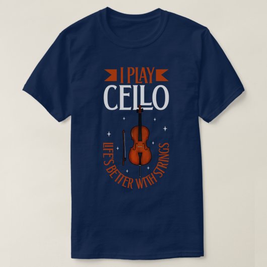 Ich spiele Cello T-Shirt (Design vorne)